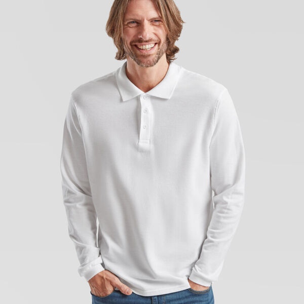 Premium long sleeve polo Thumbnail