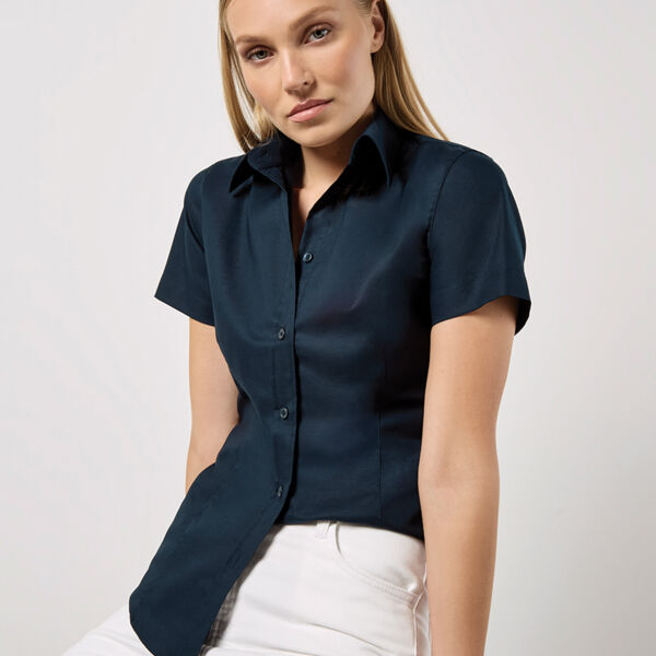 Kustom Kit Ladies Short Sleeve Tailored Workwear Oxford Shirt Thumbnail