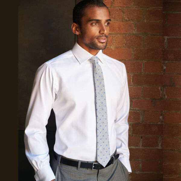 Brook Taverner Andora Long Sleeve Herringbone Shirt Thumbnail